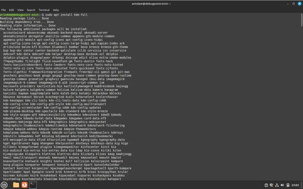 在 Linux Mint 中安裝 KDE Plasma